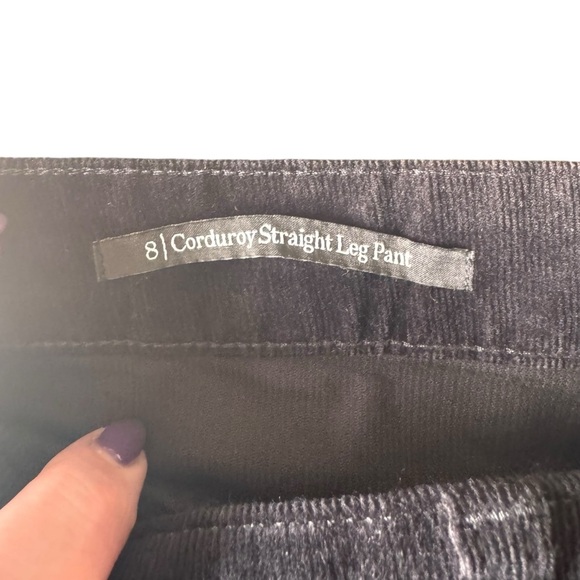 Talbots - NWT Straight Leg Stretch Corduroy Pants Black Sz 8 - Picture 7 of 9